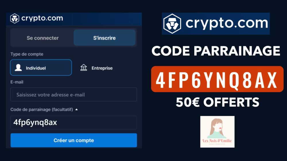 Code parrainage Crypto.com : 4fp6ynq8ax et obtenez 50€ offerts sur votre compte crypto 7 code parrainage crypto com miniature details