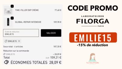 code promo filorga emilie15 reduction exclusive