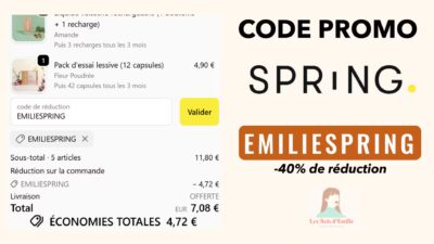 code promo spring details offre emiliespring 40 offerts