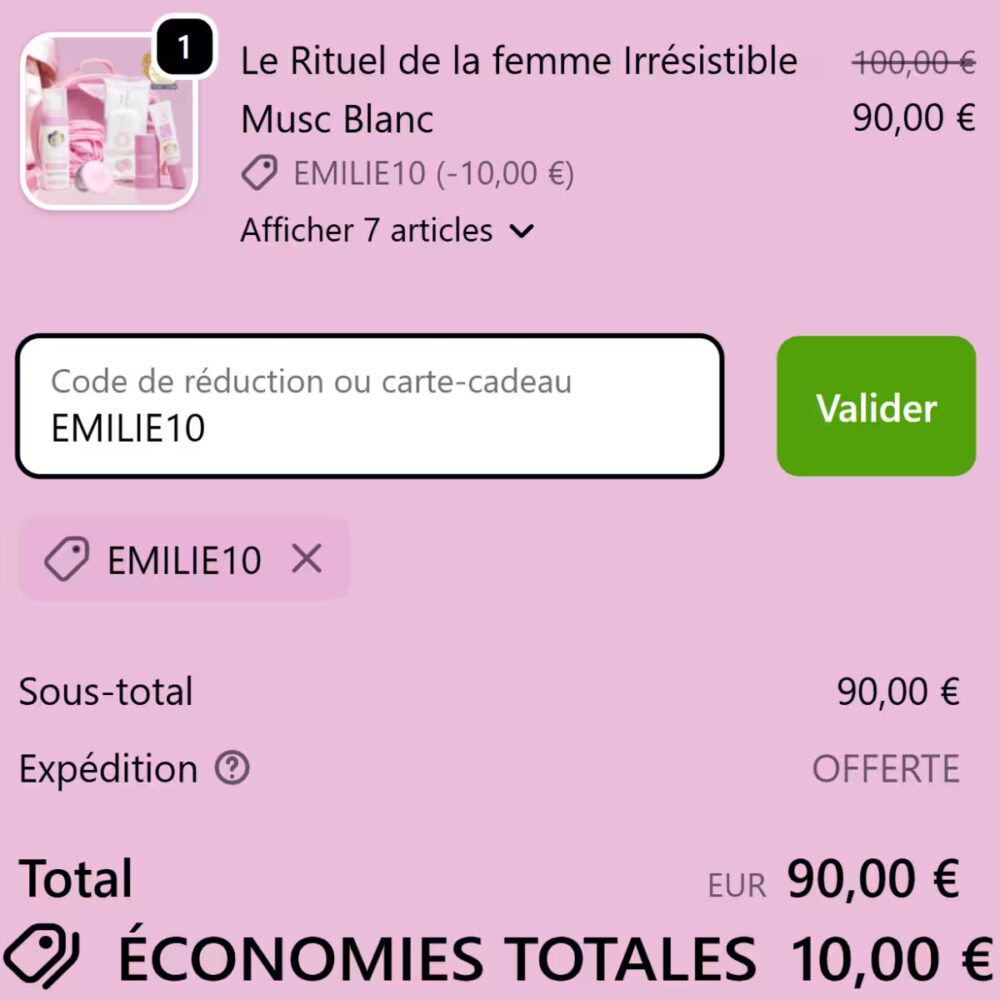 Les meilleurs codes promo de marques de beauté : mon top 10 que je recommande 33 code promo musc intime utilisation exemple