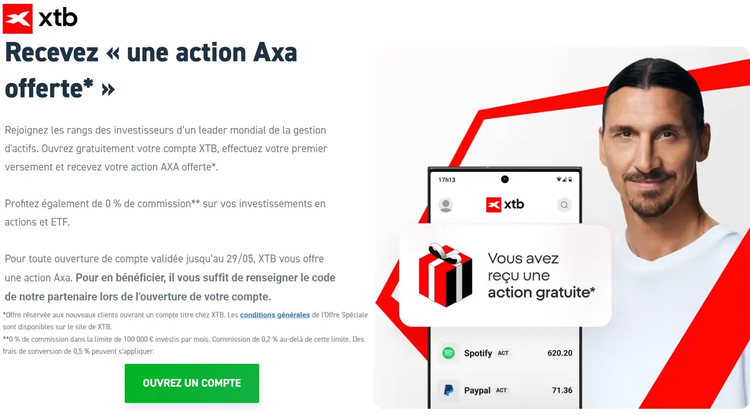 Code parrainage XTB : une action AXA offerte avec notre code promo 2 action axa offerte xtb code parrainage