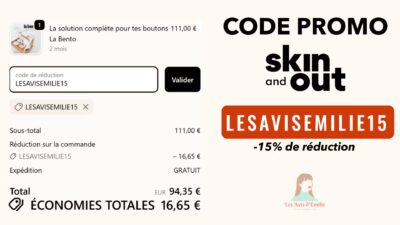 code promo skin and out lesavisemilie15 details