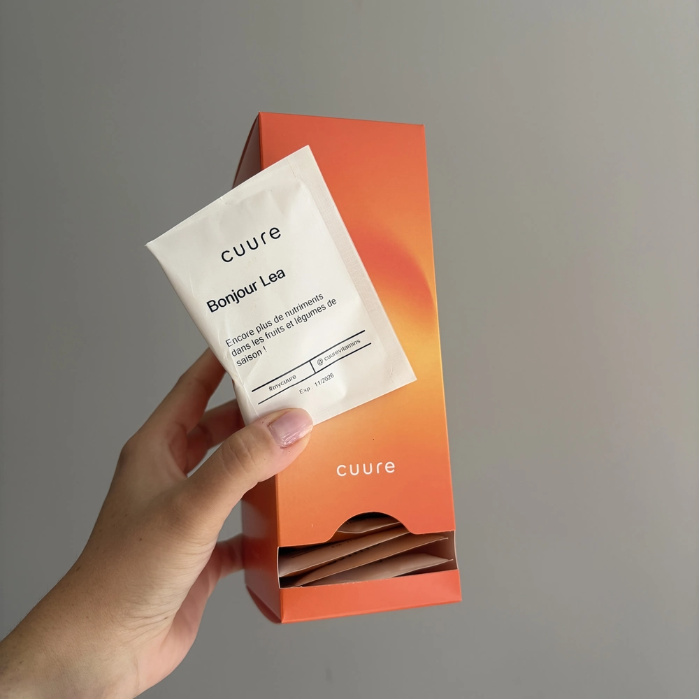 Avis Cuure : mon test des compléments personnalisés français 1 rendu sachets cuure complement avis lesavisdemilie