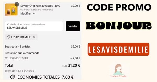 code promo bonjour drink devoile