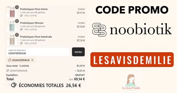 code promo noobiotik lesavisdemilie