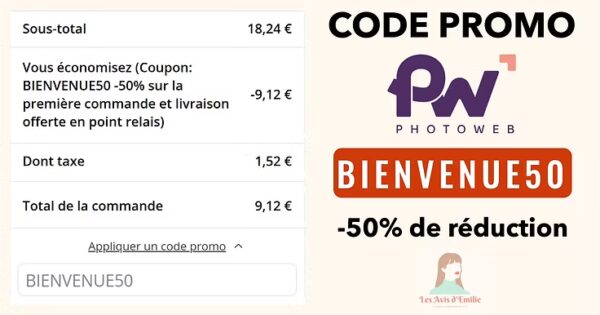 code promo photoweb 50