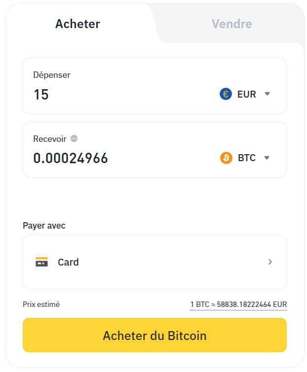 Tutoriel : Comment acheter du Bitcoin en quelques minutes ? 1 achat bitcoin par carte bancaire