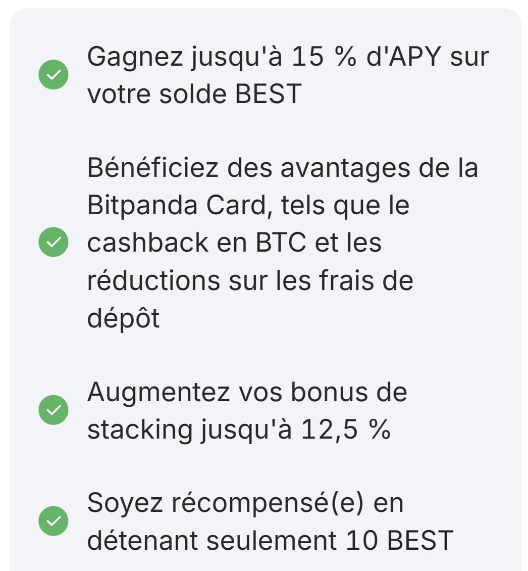 Code parrainage Bitpanda Jusqu'à 100€ de bonus en offre de bienvenue 4 avantages bitpanda 1