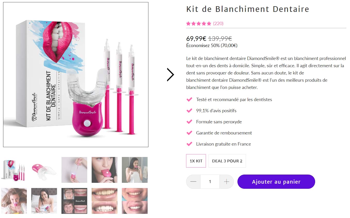 Avis sur Diamond Smile : Partage de mon expérience personnelle et avis clients 20 avis diamond smile sur leur produit phare