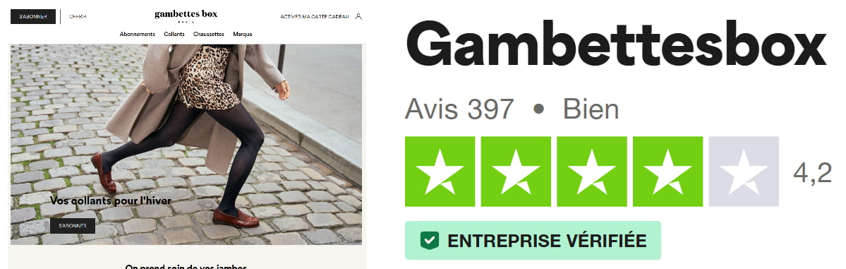 Mon avis sur Gambettes Box : Revue de leurs collants à motifs livrés chaque mois 6 avis gambettes box trustpilot 1