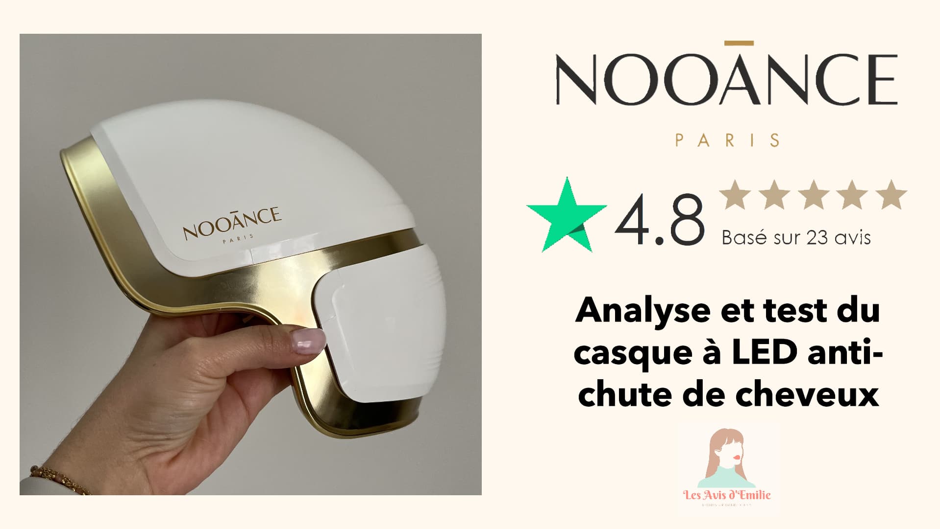 Casque LED cheveux : guide complet pour lutter contre la chute et permettre la repousse 11 avis test casque led cheveux nooance 1