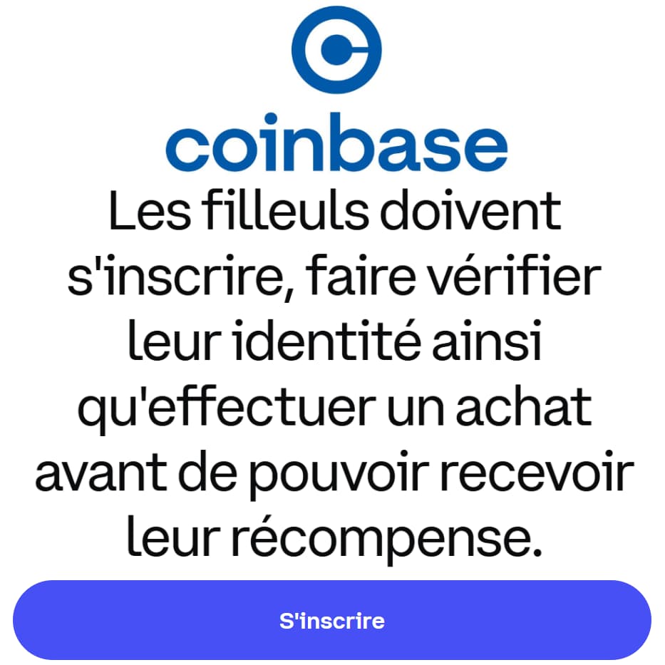 Coinbase Code Parrainage : 50€ en Bitcoin offert avec notre code promo  exclusif