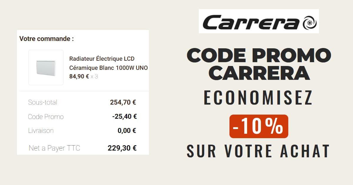 Code Promo Carrera 10 de réduction sur vos radiateurs — free download