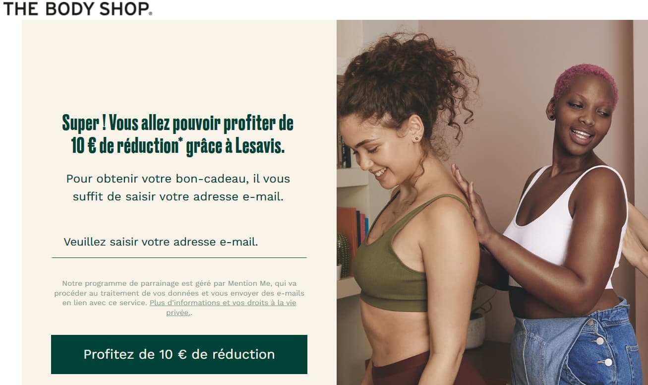 The Body Shop Code Promo : 10€ de réduction offerts sur votre commande 1 code promo the body shop