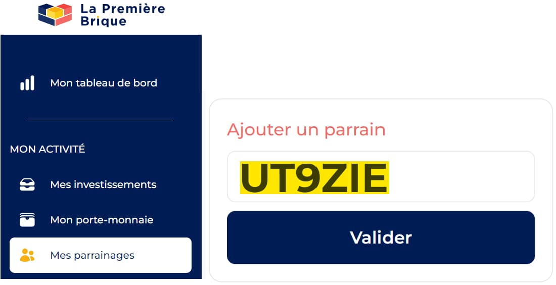 Code Parrain La Première Brique UT9ZIE pour +1% de cashback 3 code parrain la premiere brique 1