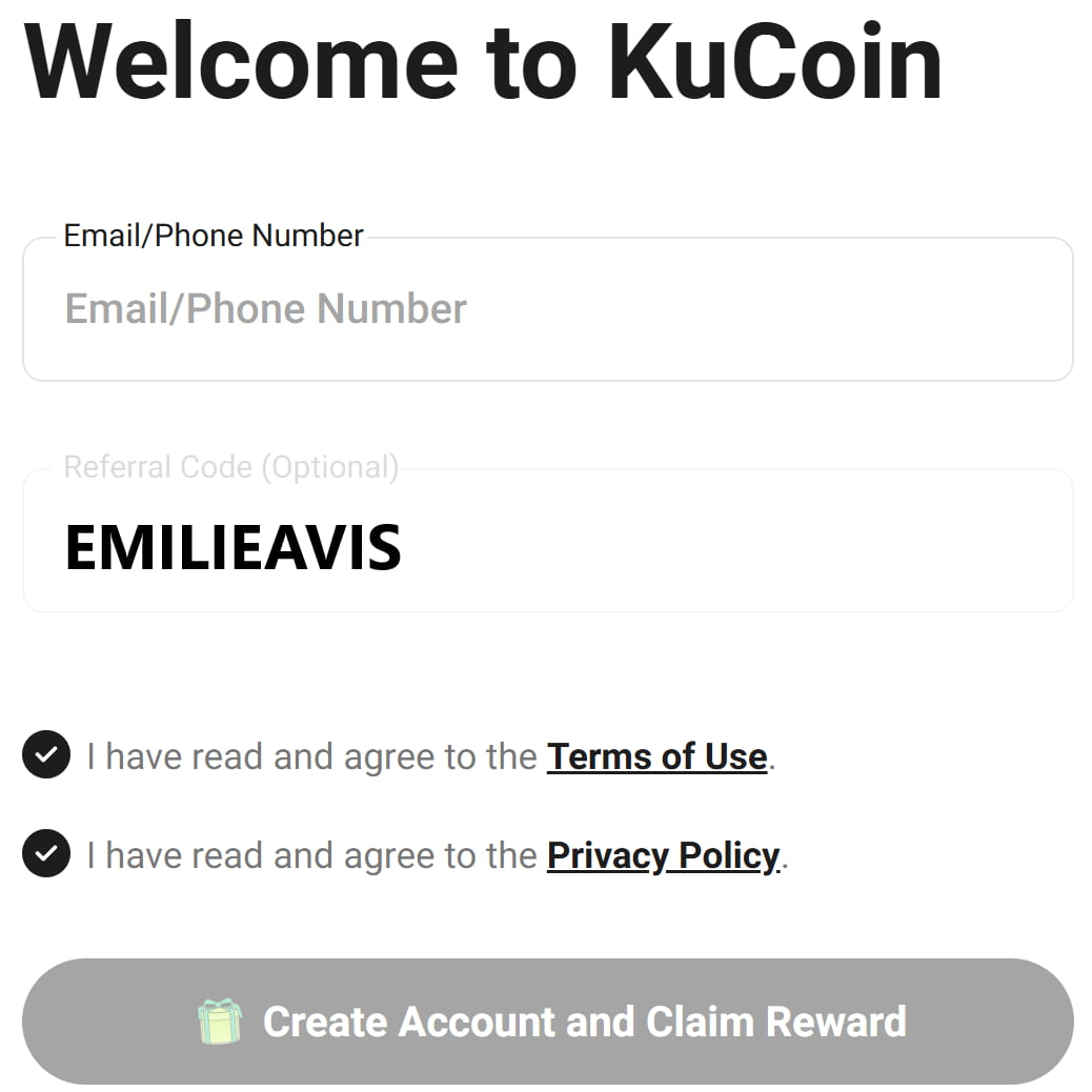Code Parrainage KuCoin : EMILIEAVIS -5% de réduction de vos frais + bonus ! 1 code parrainage kucoin