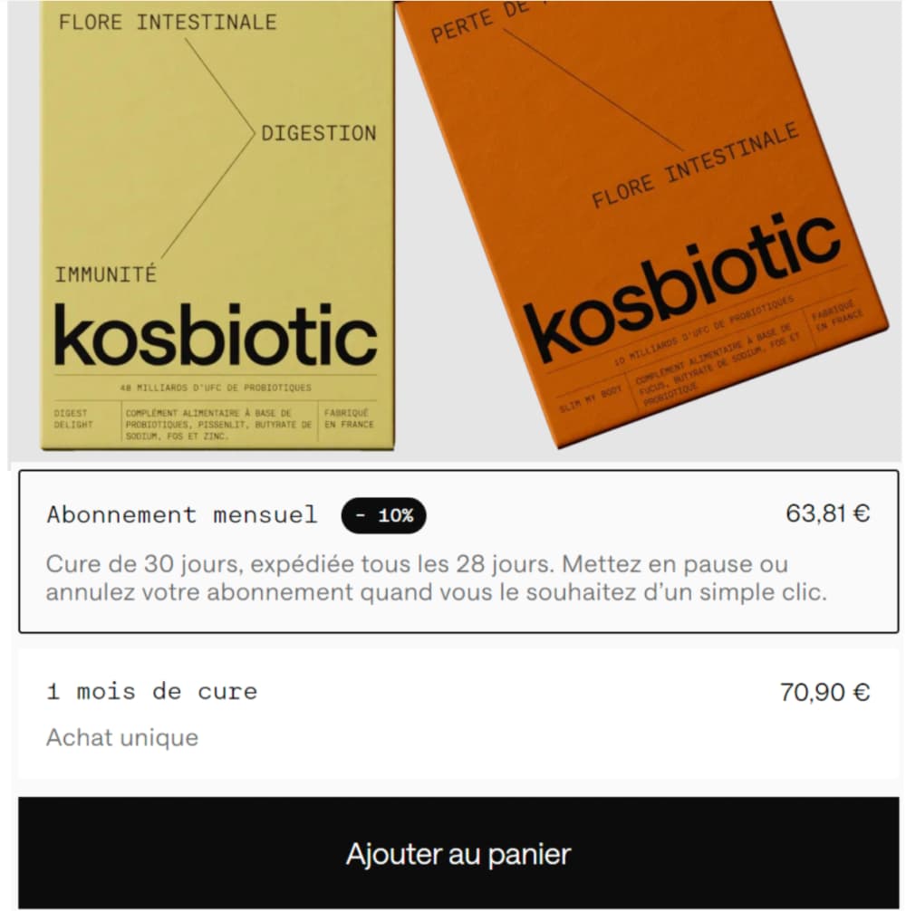 Code Promo Kosbiotic : Obtenez 10% à 20% de réduction sur votre achat 2 code promo abonnement kosbiotic 1