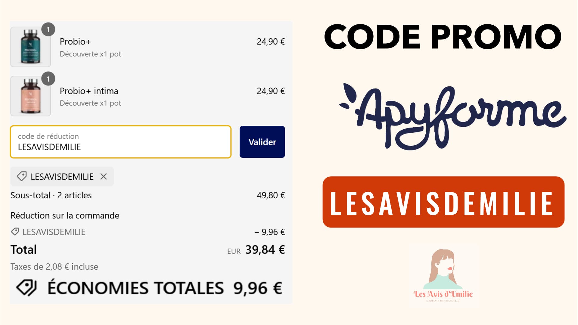 Nos meilleurs codes promo de marques de nutrition : jusqu'à -40% ! 13 code promo apyforme lesavisdemilie 1