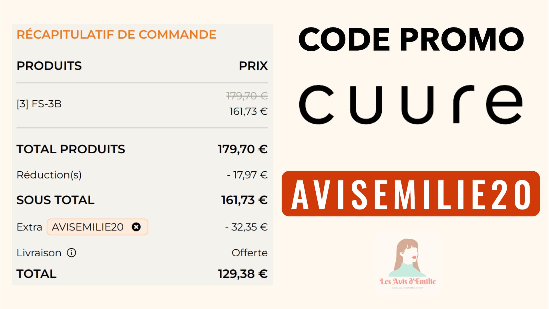 Nos meilleurs codes promo de marques de nutrition : jusqu'à -40% ! 21 code promo cuure avisemilie20 1