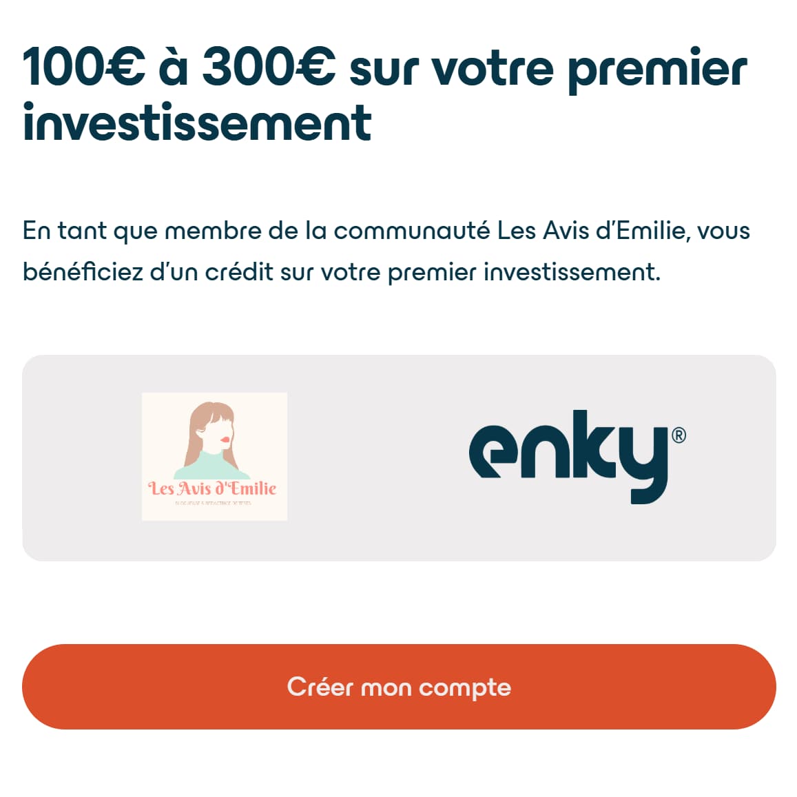 Code promo Enky Invest : Bénéficiez d'une prime de bienvenue jusqu'à 300€ ! 2 code promo enky invest 1