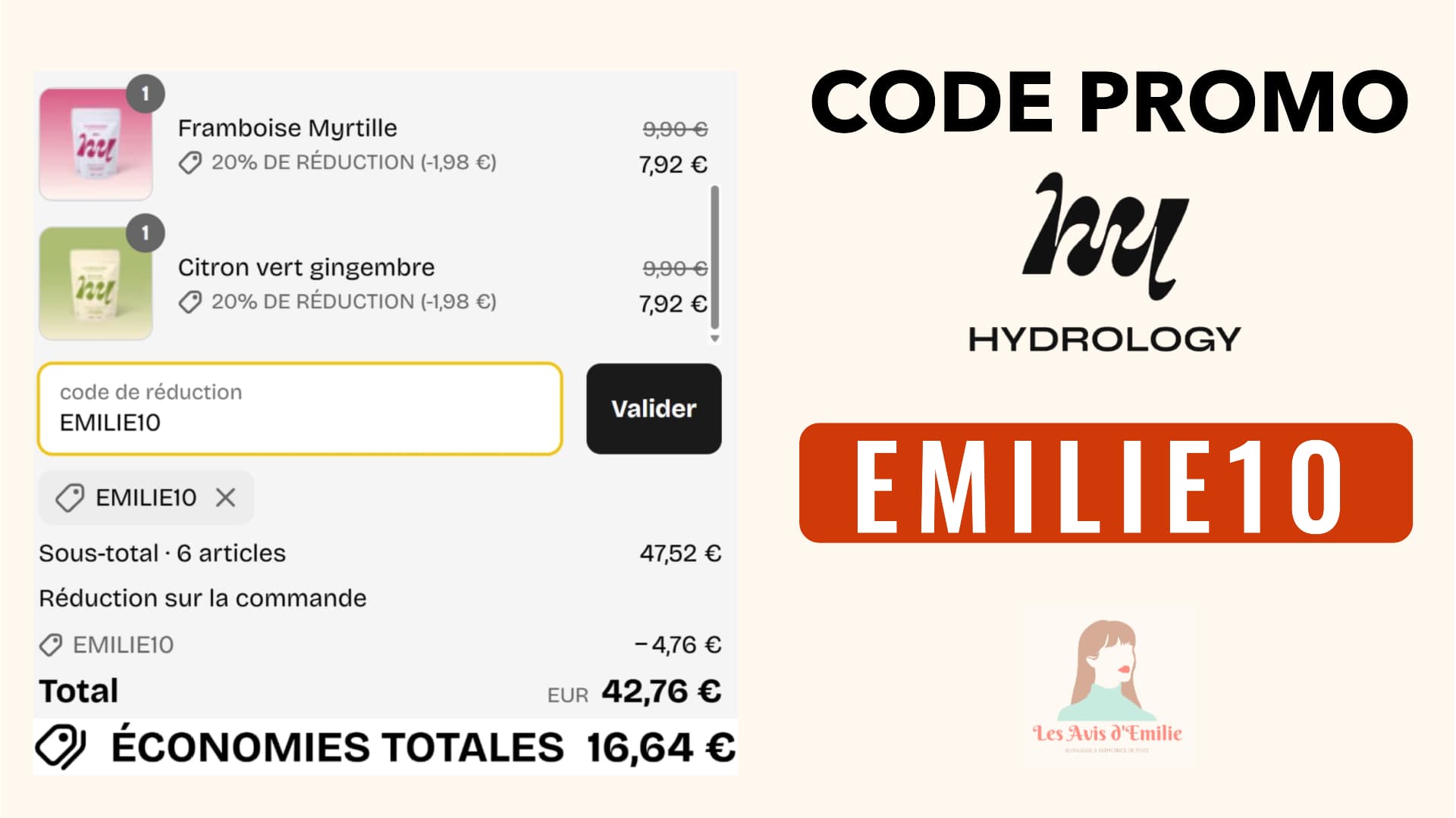 Code Promo Hydrology : Profitez de -10% avec le code EMILIE10 5 code promo exclusif hydrology 1