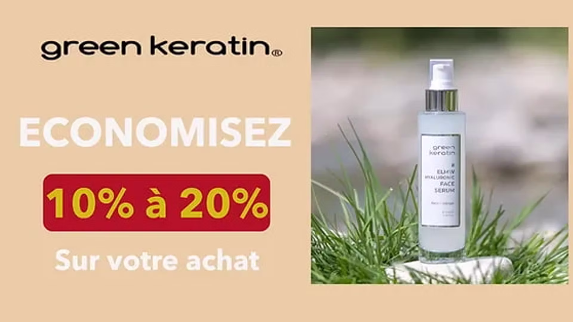 Code Promo Green Keratin : Réduction jusqu'à 20% 1 code promo green keratin affiche