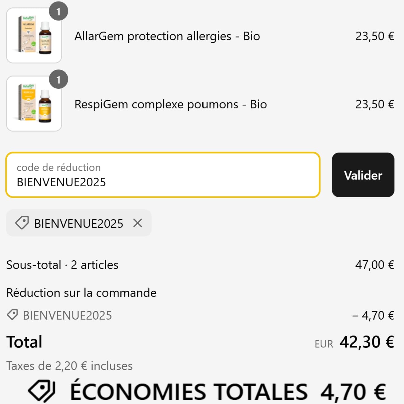 Code Promo Herbalgem : 10% de réduction sur toute la boutique 1 code promo herbalgem