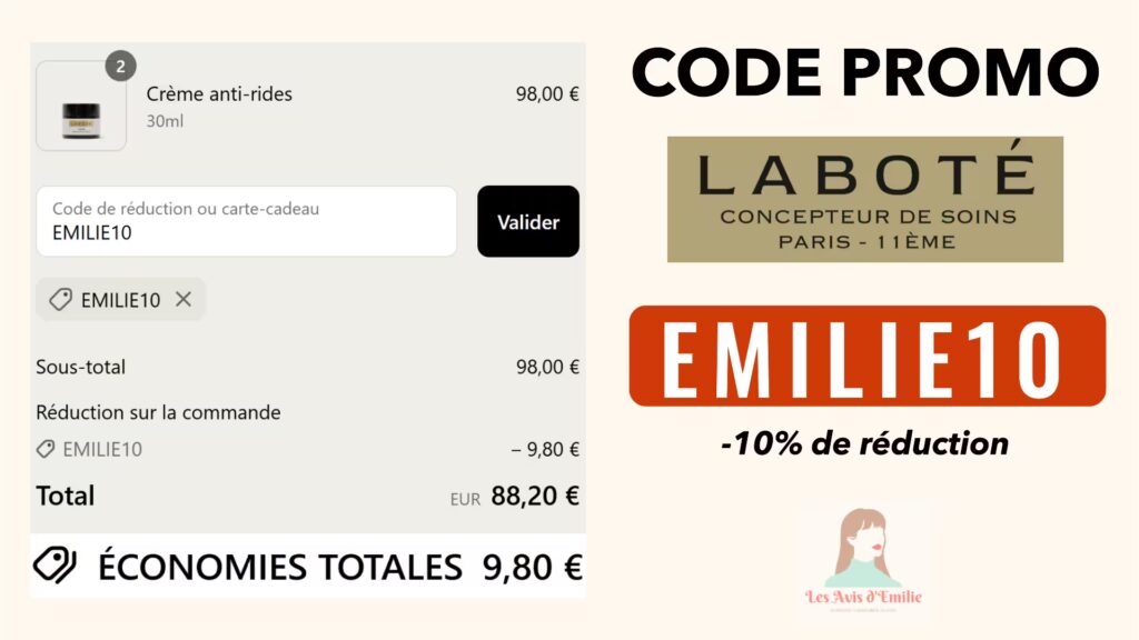 Code Promo Laboté : Profitez de 10% de réduction avec le code EMILIE10 6 code promo labote details