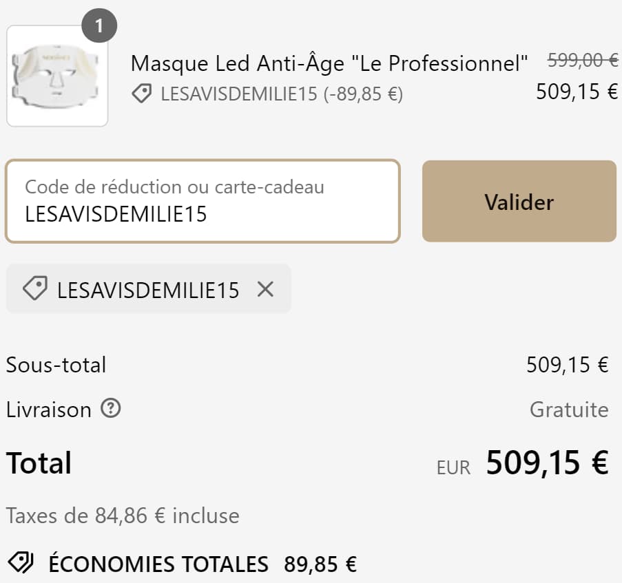 Avis sur Nooance : J'ai testé leur masque à led et je donne mon avis personnel 11 code promo nooance 15 offerts les avis demilie 1