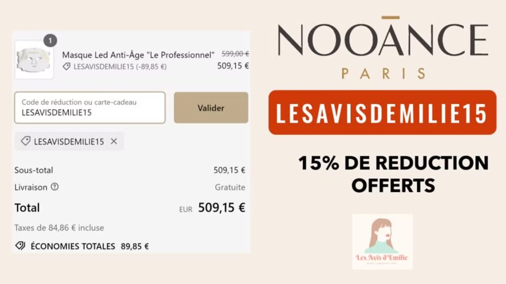 Code promo Nuvaskin : profitez de -25% avec le code LESAVISDEMILIE 6 code promo nooance lesavisdemilie15 devoile