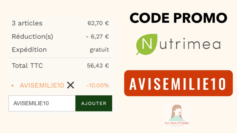Nos meilleurs codes promo de marques de nutrition : jusqu'à -40% ! 25 code promo nutrimea devoile avisemilie10