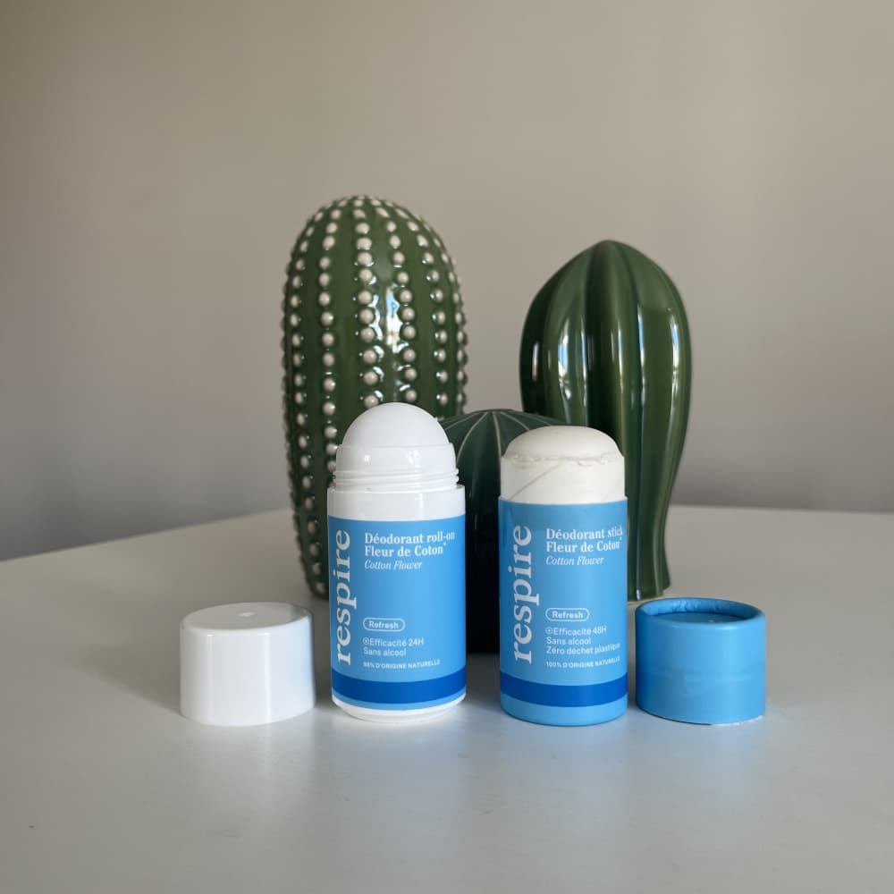 Je teste les déodorants et soins Respire : mon avis personnel avec analyse Yuka 6 comparatif deux formats deodorant 1