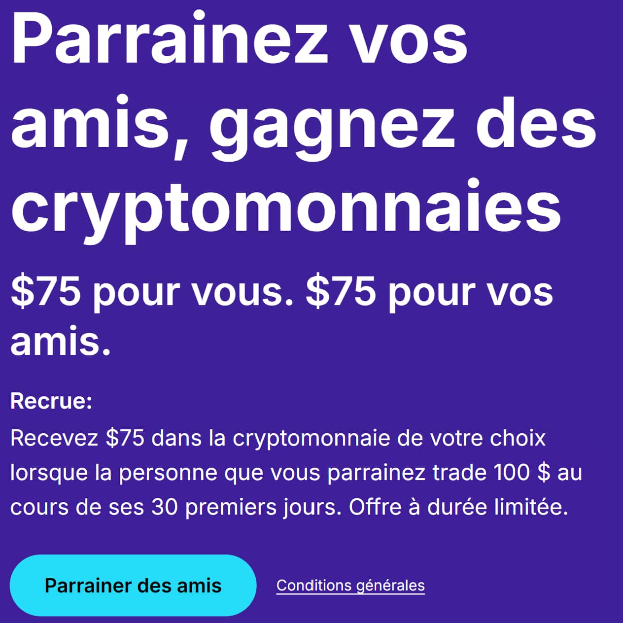 Code Parrainage Gemini 75€ d'offre de bienvenue avec notre code exclusif 5 conditions parrainage gemini plateforme crypto 1