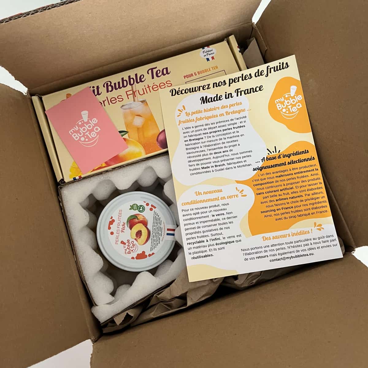 Mon avis sur My Bubble Tea : Je teste leurs perles fruitées fabriquées en France 2 contenu colis 1