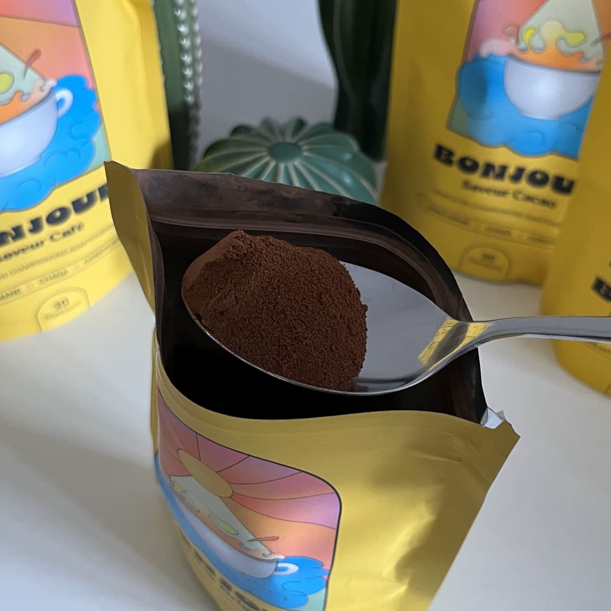 Quelles alternatives au café ? Mes conseils de boissons saines 4 demonstration texture poudre bonjour gout original