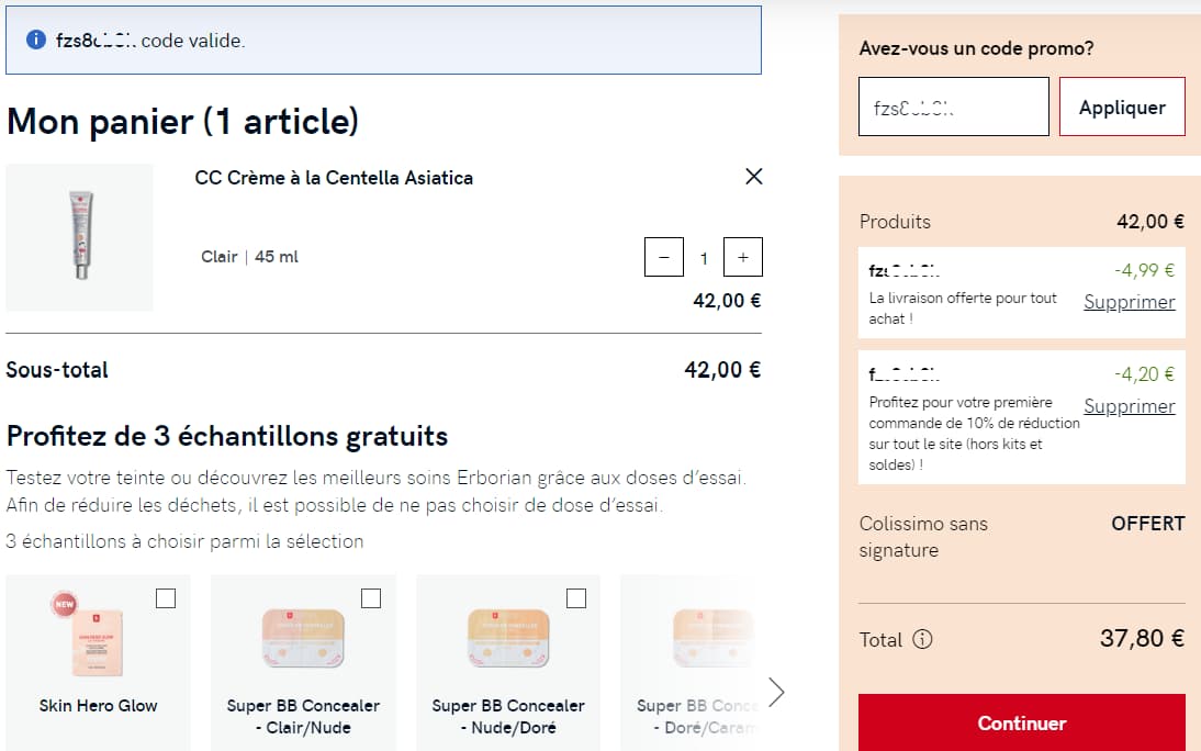 Code Promo Erborian : -10% de réduction et livraison offerte ! 7 demonstration validite code promo erborian