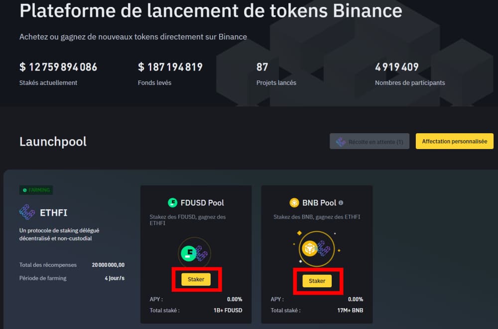 Mon Avis avec présentation et analyse du Binance LaunchPool 6 descriptif d une launchpool