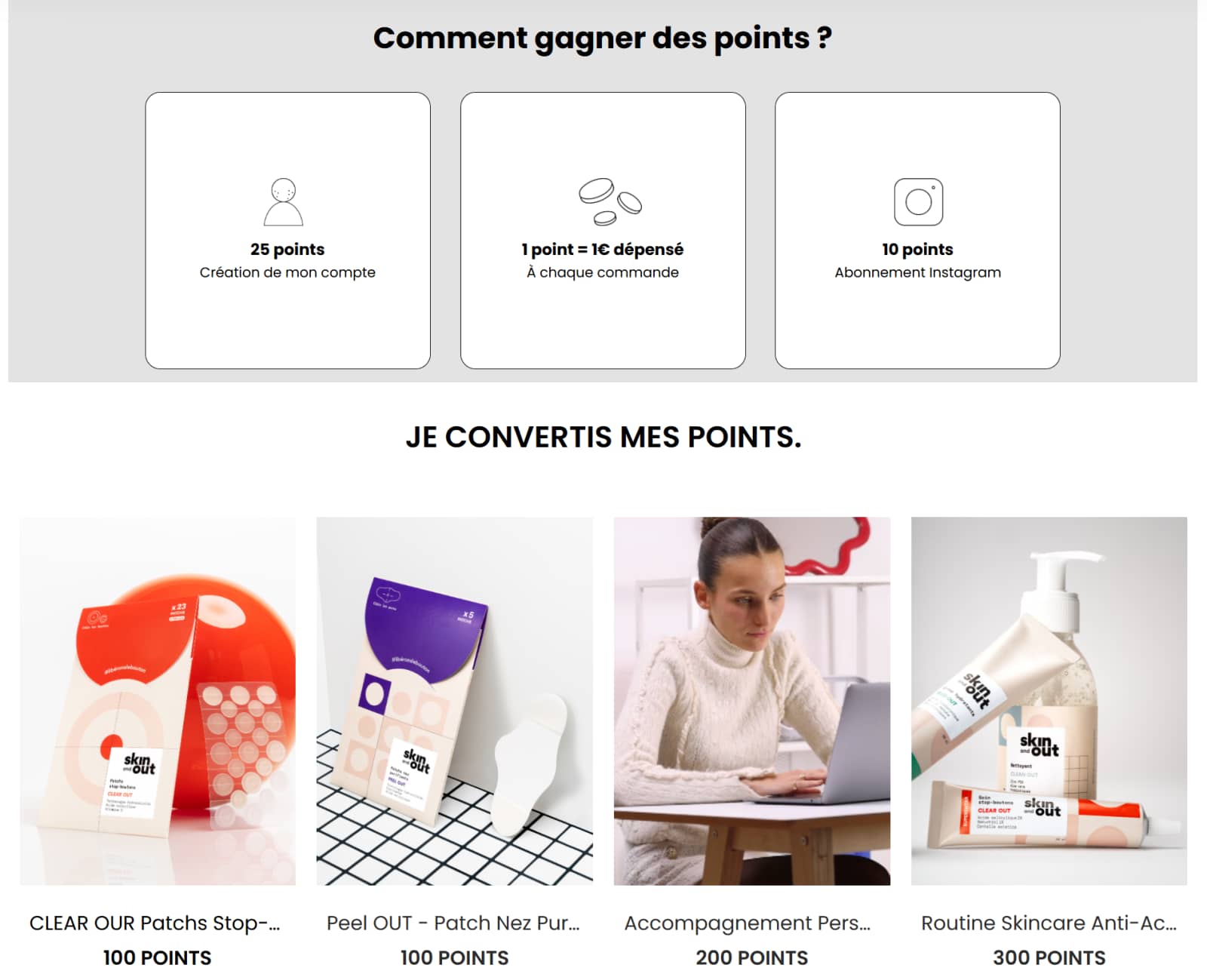 Code promo Skin and Out : réduction exclusive de 25% offerts à saisir ! 6 details programme fidelite skinandout 1