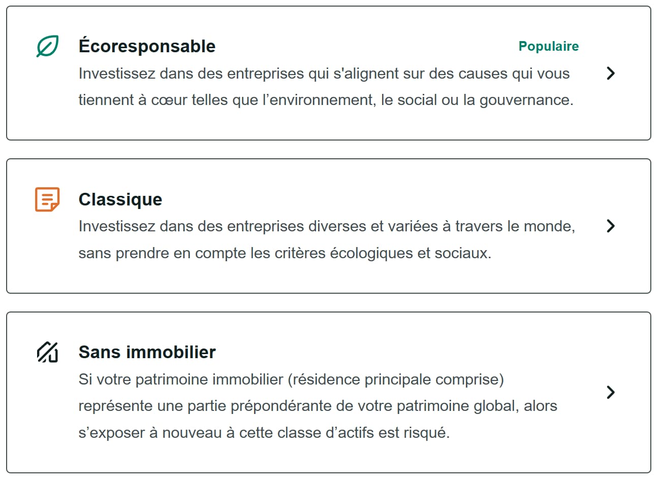 Nalo : mon avis et analyse détaillée sur leur solution d'investissement 6 differents types de portefeuille nalo 1
