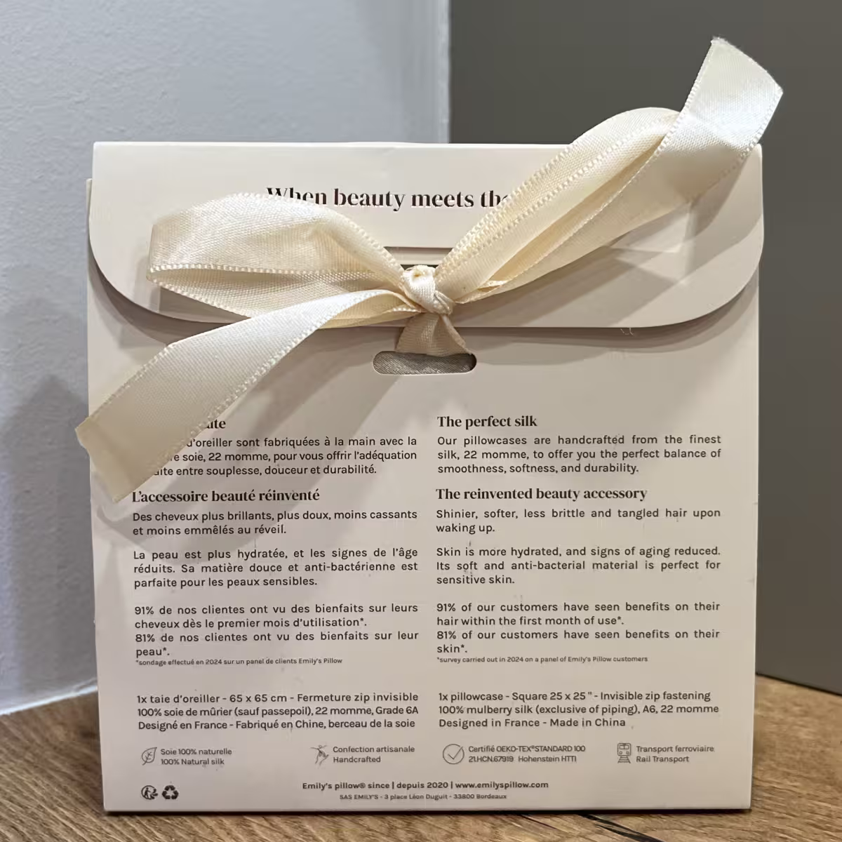 Mon avis sur Emily's Pillow : Je teste les taies d'oreiller en soie de mûrier 8 emballage taie emily pillow