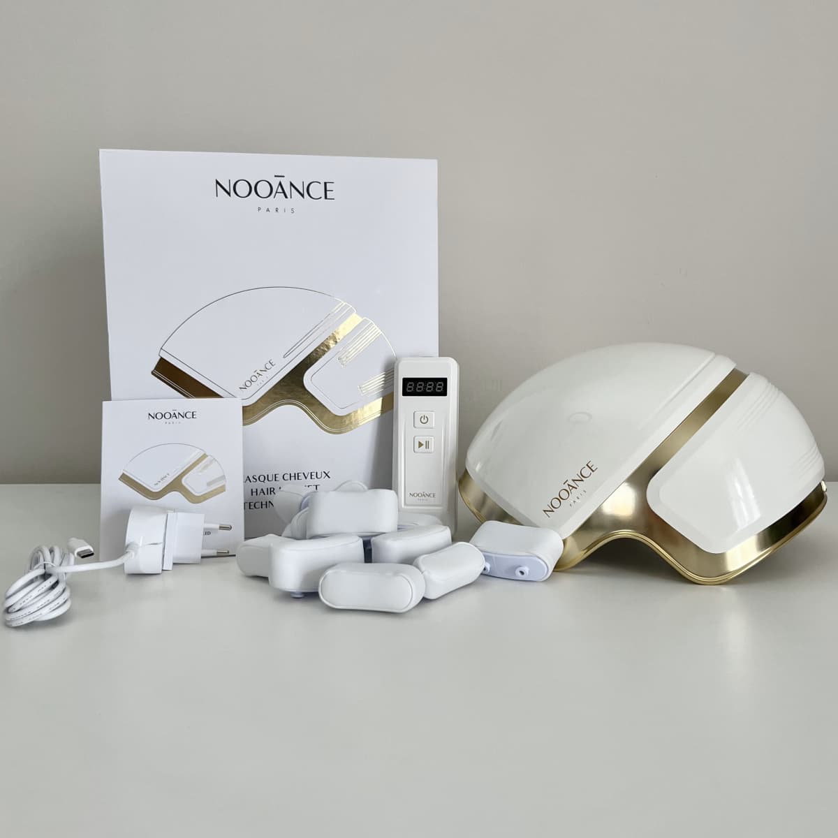 Le casque LED cheveux de Nooance : Mon Avis complet avec test personnel et revue des études 5 ensemble kit casque nooance 1
