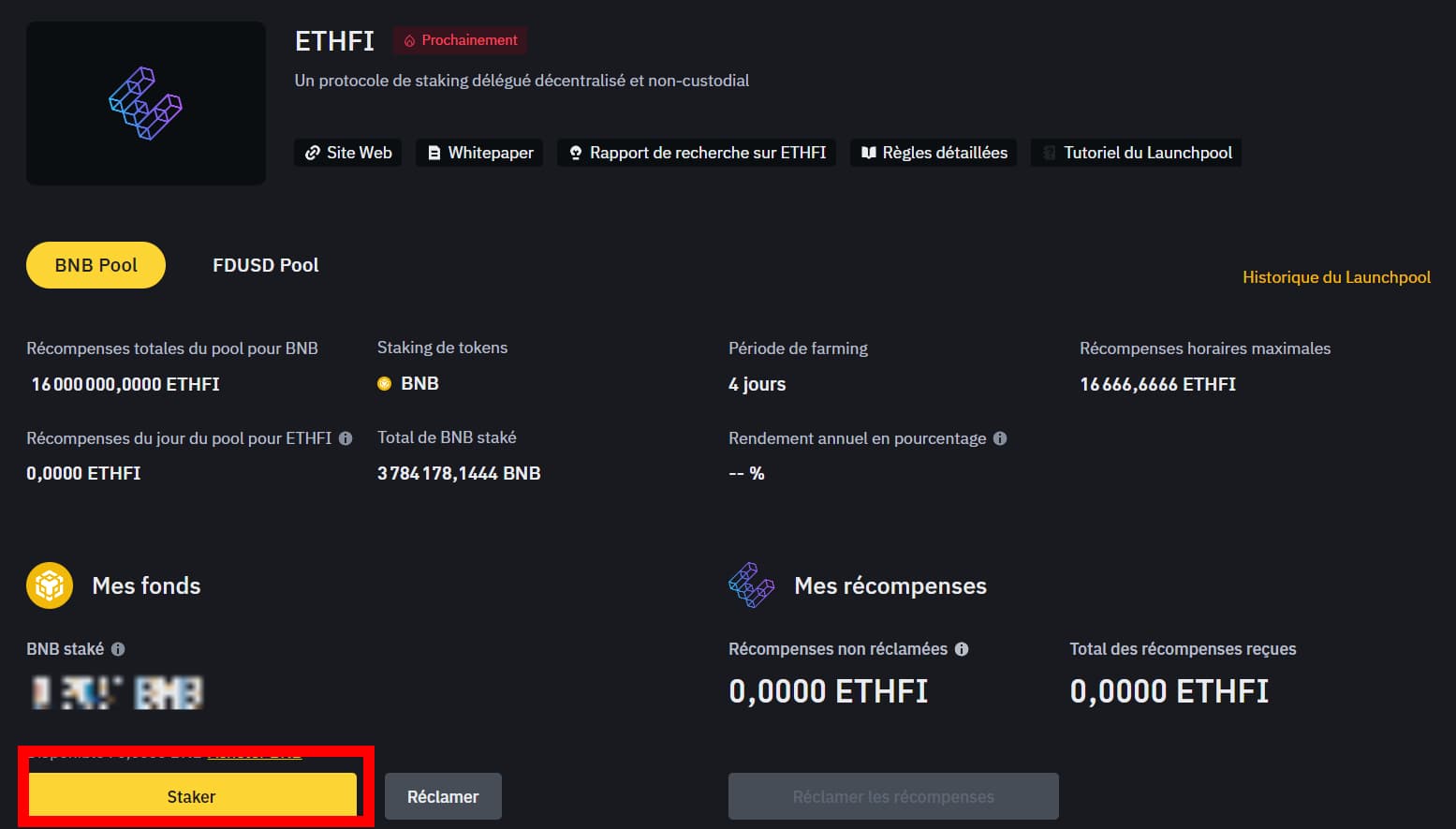 Mon Avis avec présentation et analyse du Binance LaunchPool 7 exemple pool liquidite projet binance