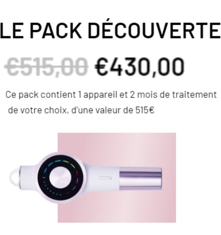 Code Promo LightinDerm : 85€ Offerts sur l'appareil et sérums 1 exemple reduction 85 euros lightinderm code promo