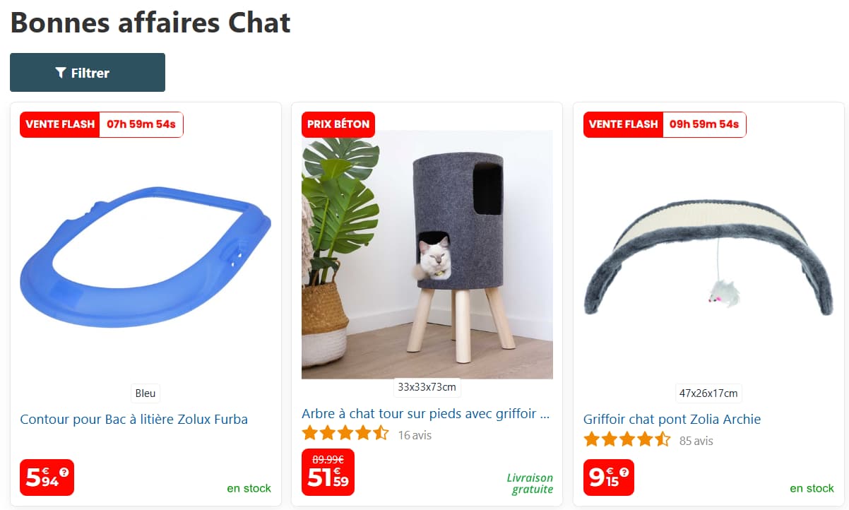 Code Promo Zoomalia : Jusqu'à -50% de réduction avec les offres 4 exemple bonnes affaires zoomalia 1