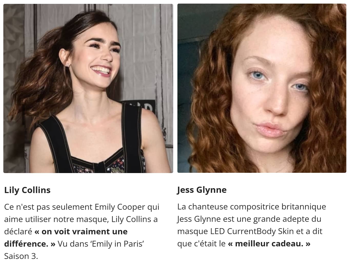 CurrentBody ou Nooance : Mon comparatif détaillé avec test et analyse de leurs masques à LED 3 exemple communication currentbody 1