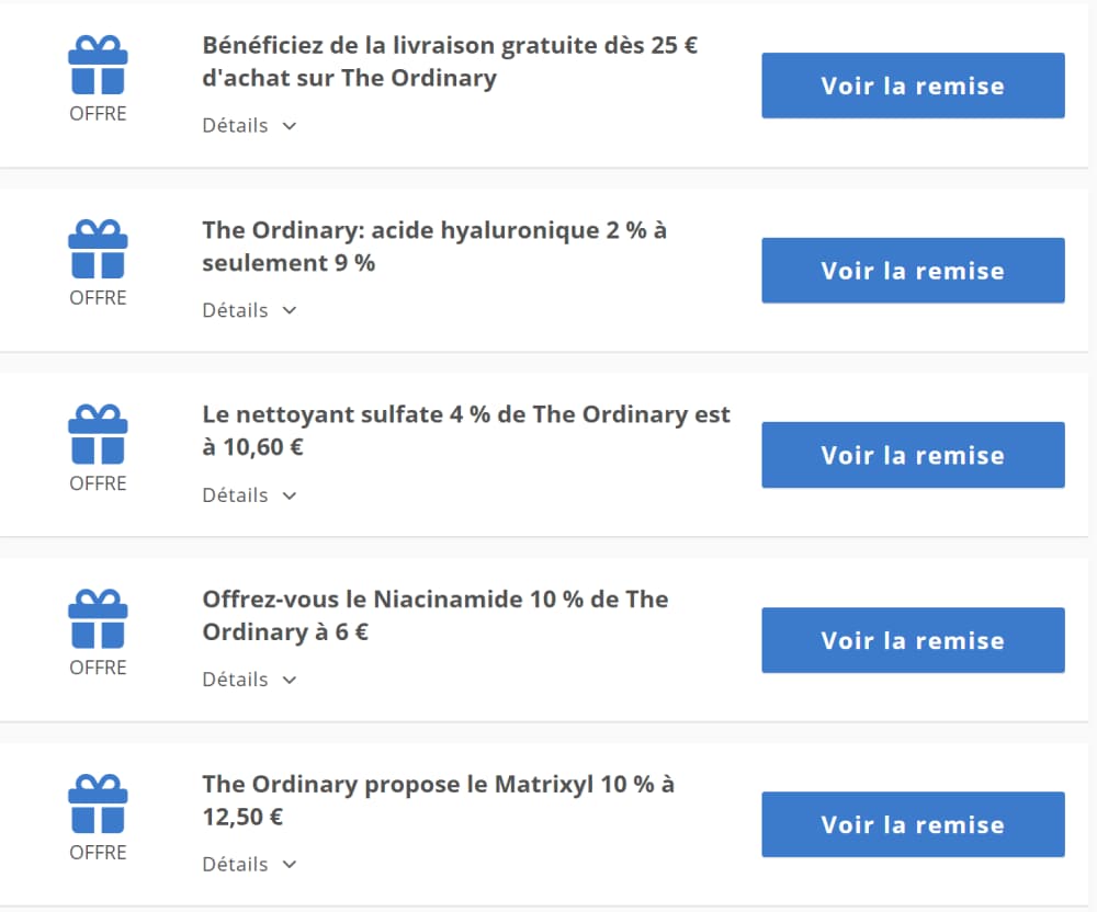 The Ordinary Code Promo : Livraison offerte et jusqu'à -20% de remise ! 1