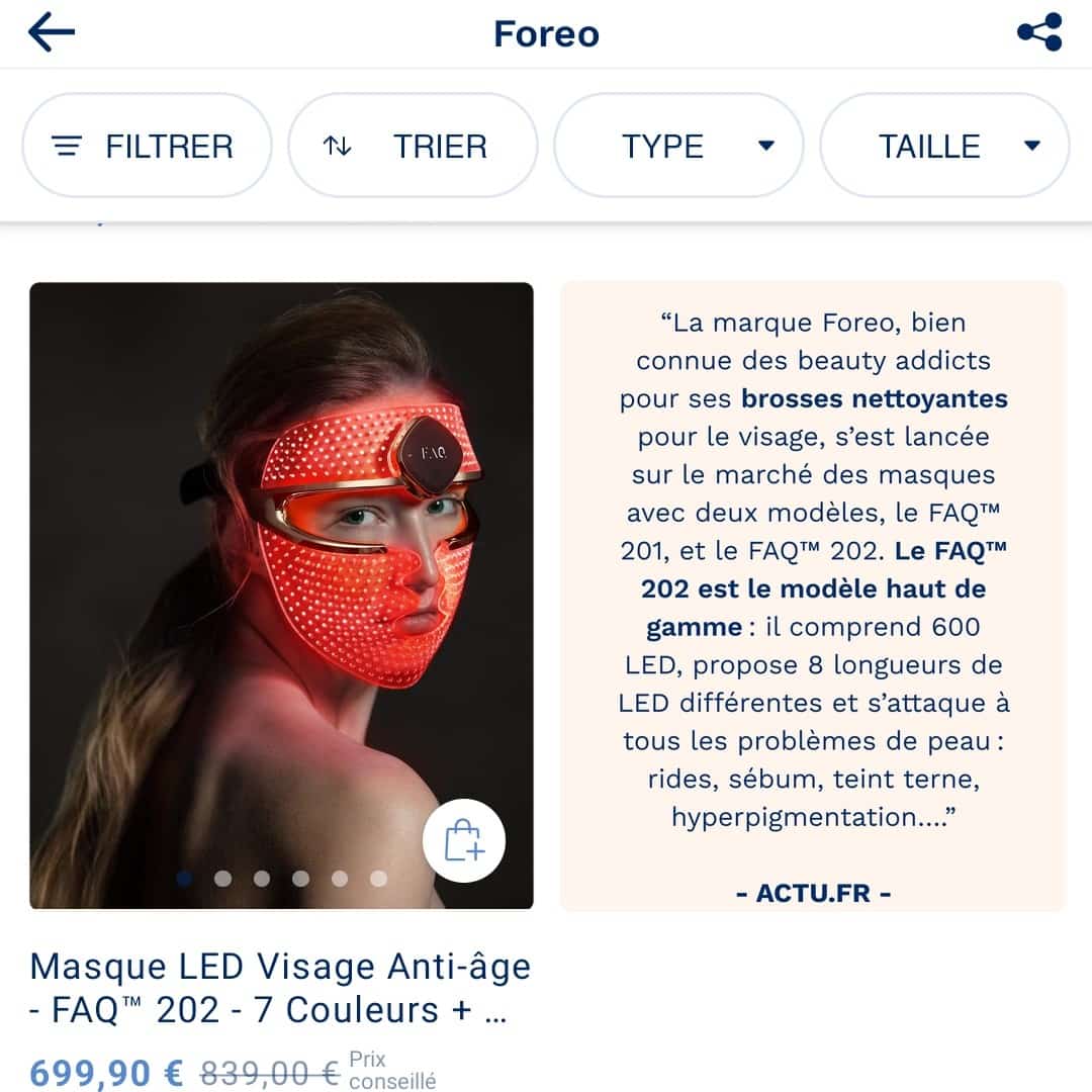 Mon avis sur The Bradery : retour d'expérience après plusieurs achats et avis clients 10 exemple produits foreo 1