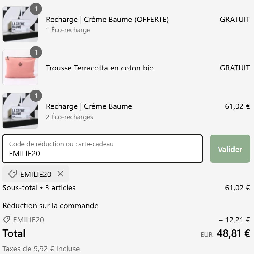 La Crème Libre : 20% de réduction avec notre code promotionnel exclusif 2 exemple promotion la creme libre 1