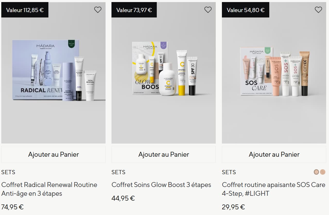 Code promo Madara : profitez de 15% de réduction sur vos produits ! 2 exemple promotion packs madara 1