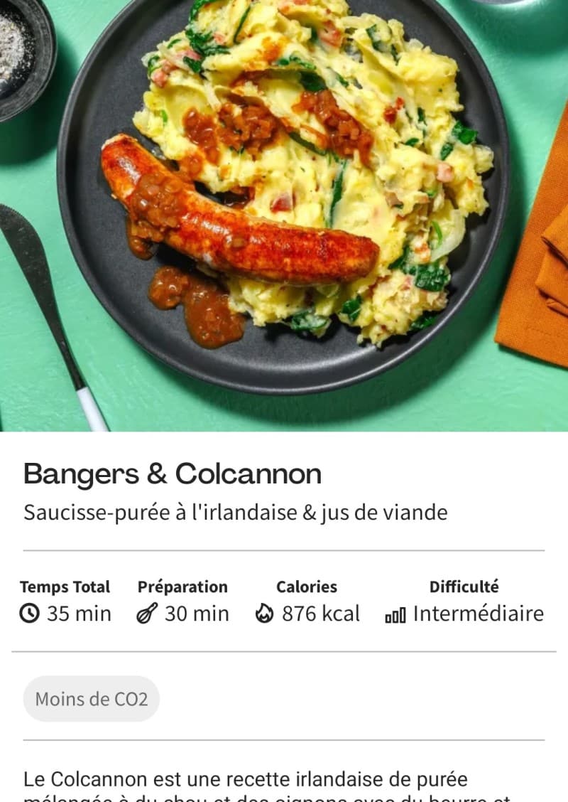 Mon avis sur HelloFresh : recettes, ingrédients, qualité, coût, livraison... tout en détail ! 10 exemple recette hellofresh depuis application 1